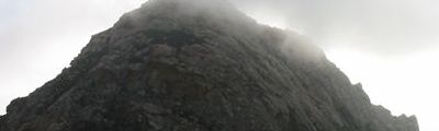 morro rock in the fog