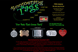 Boomerang Pet Tags